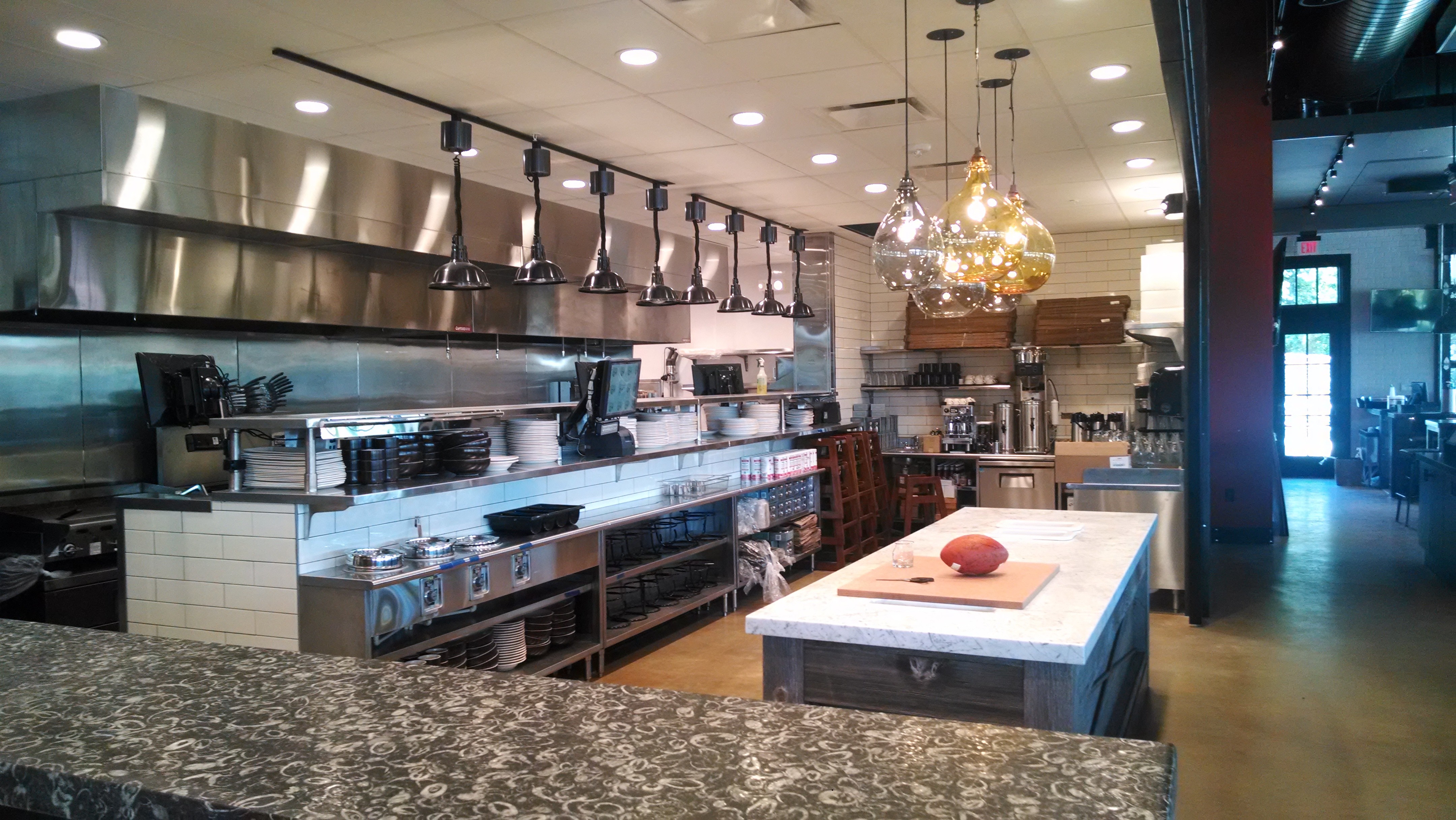 commercial restaurant kitchen lighting